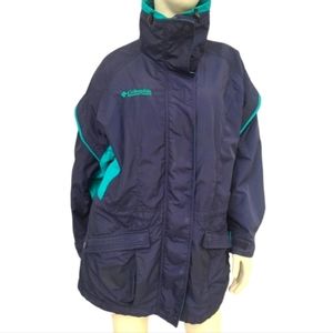 Columbia Women's Ski Jacket - Navy and Teal